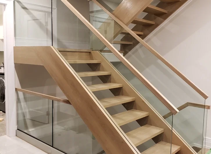 The combination of Glass and Wood in Railings